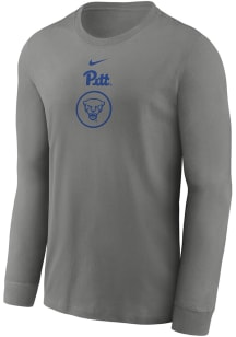 Nike Pitt Panthers Grey Practice Dri-FIT Basketball Long Sleeve T-Shirt