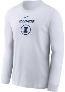 Nike Illinois Fighting Illini White Practice Dri-FIT Long Sleeve T-Shirt