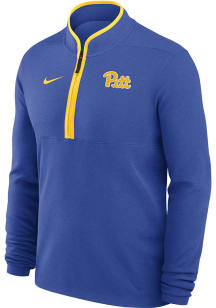Nike Pitt Panthers Mens Blue Victory Long Sleeve Qtr Zip Pullover