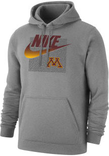 Nike Minnesota Golden Gophers Mens Grey Club Fleece Long Sleeve Hoodie