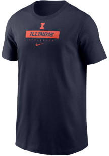 Nike Illinois Fighting Illini Youth Navy Blue Team Issue 24 Short Sleeve T-Shirt