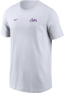 Nike K-State Wildcats Youth White Small Logo Short Sleeve T-Shirt