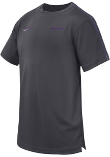 Nike K-State Wildcats Youth Grey Coach Short Sleeve T-Shirt