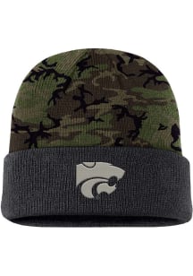 Nike K-State Wildcats Green Camo Terra Beanie Mens Knit Hat