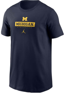 Nike Michigan Wolverines Youth Blue Issue Set Short Sleeve T-Shirt