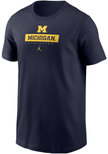 Nike Michigan Wolverines Boys Blue Team Issue 24 Design Short Sleeve T-Shirt