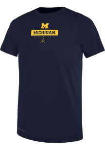 Nike Michigan Wolverines Boys Blue Team Issue 24 Short Sleeve T-Shirt