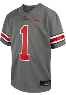 Nike Ohio State Buckeyes Youth Grey Alternate 2 No 1 Football Jersey