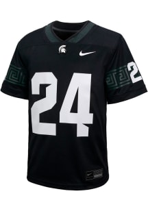 Nike Michigan State Spartans Boys Black Alt 2 No 24 Football Jersey