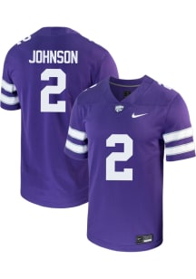 Avery Johnson  Nike K-State Wildcats Purple NIL Game Football Jersey