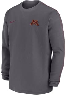 Nike Minnesota Golden Gophers Anthracite Sideline Coach Gameday Long Sleeve T Shirt