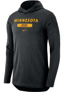 Nike Minnesota Golden Gophers Mens Black DF Cotton Hoodie Hood