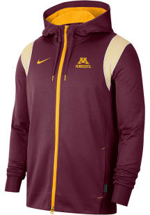 Nike Minnesota Golden Gophers Mens Maroon Therma FZ Long Sleeve Zip