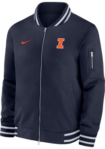 Mens Illinois Fighting Illini Nike Mens Sideline Gameday Heavyweight Jacket - Navy Blue