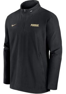 Nike Purdue Boilermakers Mens Black Sideline Coach Gameday Light Weight Jacket