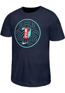 Nike KC Current Youth Navy Blue Nike Soccer Ball Short Sleeve T-Shirt