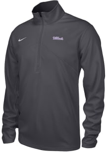 Nike K-State Wildcats Mens Anthracite Vintage Script Dri-FIT Training Long Sleeve Qtr Zip Pullover