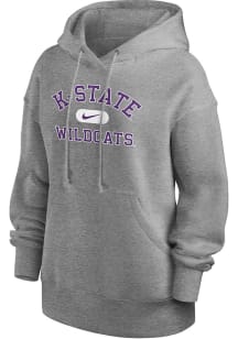 Nike K-State Wildcats Womens Grey Phoenix Fleece Hooded Sweatshirt