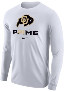 Deion Sanders Colorado Buffaloes White Coach Prime Long Sleeve Player T Shirt