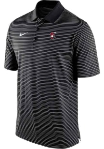 Nike Arkansas Razorbacks Mens Black Vault Hog Batting Logo Stadium Stripe Short Sleeve Polo