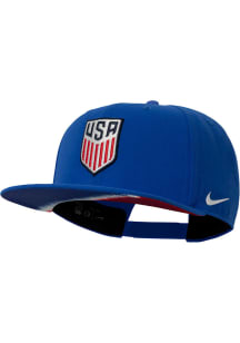 Nike USMNT Blue Crest Pro Flat Bill Mens Snapback Hat