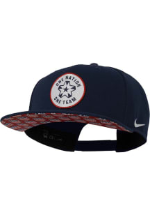 Nike USMNT Navy Blue Alt Logo Pro Flat Bill Mens Snapback Hat