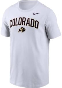 Nike Colorado Buffaloes White Vault Arch Mascot Short Sleeve T Shirt