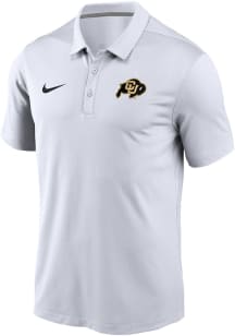 Nike Colorado Buffaloes Mens White Primary Logo Short Sleeve Polo