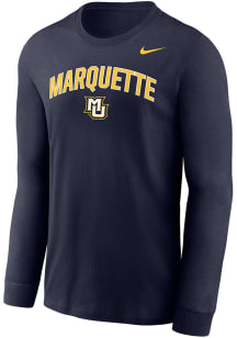 Nike Marquette Golden Eagles Navy Blue Arch Mascot Legend Long Sleeve T Shirt