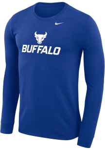 Nike Buffalo Bulls Blue Flat Name Mascot Legend Long Sleeve T-Shirt