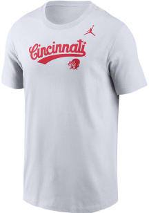 Nike Cincinnati Bearcats White Core Jordan Script Short Sleeve T Shirt