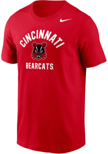 Nike Cincinnati Bearcats Red No. 1 Baseball Mascot Short Sleeve T Shirt