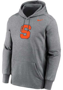 Nike Syracuse Orange Mens Grey Primary Logo Therma Hood