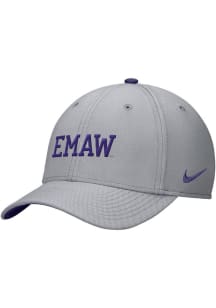 Nike K-State Wildcats Mens Grey DRI-FIT Rise Structured Stretch Flex Hat
