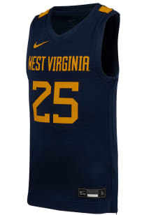 Nike West Virginia Mountaineers Youth Replica Blue Basketball Jersey