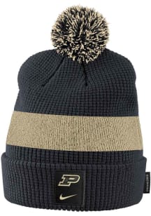 Nike Purdue Boilermakers Black Sideline Pom Mens Knit Hat