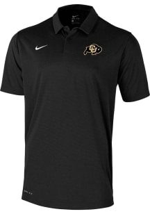 Nike Colorado Buffaloes Mens Black Heather Polo Short Sleeve Polo