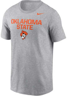 Nike Oklahoma State Cowboys Grey Legend Team Name Drop Short Sleeve T Shirt