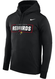 Nike Illinois State Redbirds Mens Black Name Mascot Mascot Hood