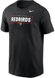 Nike Illinois State Redbirds Black Name Mascot Mascot Short Sleeve T Shirt