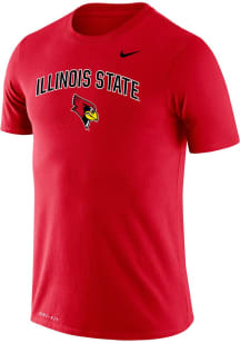 Nike Illinois State Redbirds Red Arch Name Mascot Short Sleeve T Shirt