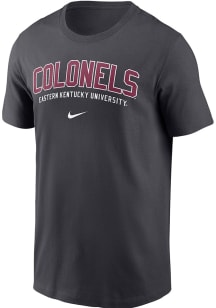 Nike Eastern Kentucky Colonels Anthracite Arch Team Name Short Sleeve T Shirt