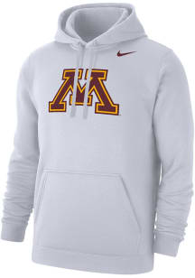 Nike Minnesota Golden Gophers Mens White Primary Logo Long Sleeve Hoodie