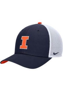 Nike Illinois Fighting Illini Structured Adjustable Meshback Adjustable Hat - Navy Blue