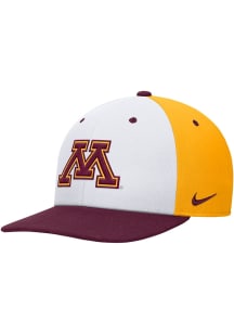 Nike Minnesota Golden Gophers White Pro Square Visor Flat Brim Mens Snapback Hat