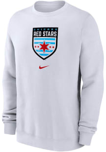 Nike Chicago Stars FC Mens White Club Fleece Long Sleeve Crew Sweatshirt