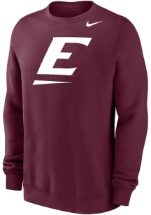 Nike Eastern Kentucky Colonels Mens Maroon Primary Logo Long Sleeve Crew Sweatshirt