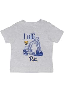 Vive La Fete Pitt Panthers Infant Excavator Short Sleeve T-Shirt Grey