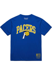 Mitchell and Ness Indiana Pacers Blue Nostalgia Short Sleeve T Shirt