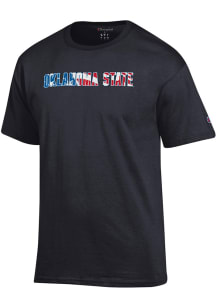 Champion Oklahoma State Cowboys Black Flag Script Name Short Sleeve T Shirt